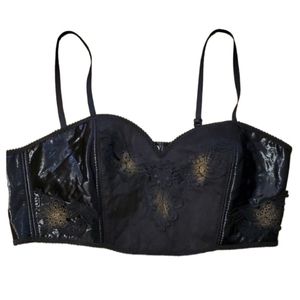 Forum Novelties Womans Costume‎ Black Half Corset Lacy Sexy Bra